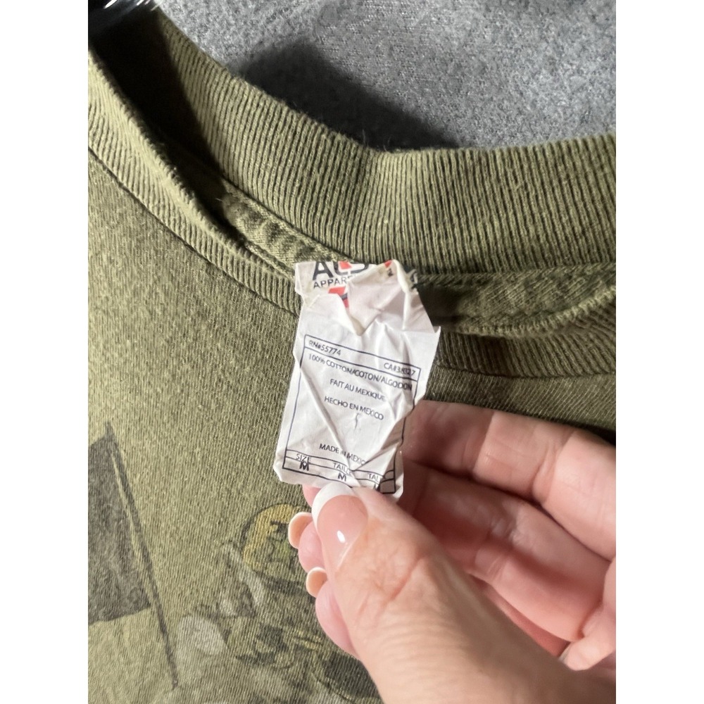 VTG Protect Your Nuts T Shirt Y2K Humor Funny M AAA Alstyle Soldier Army RARE - Picture 3 of 6